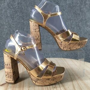 GBG Los Angeles Gold Platform Sandals